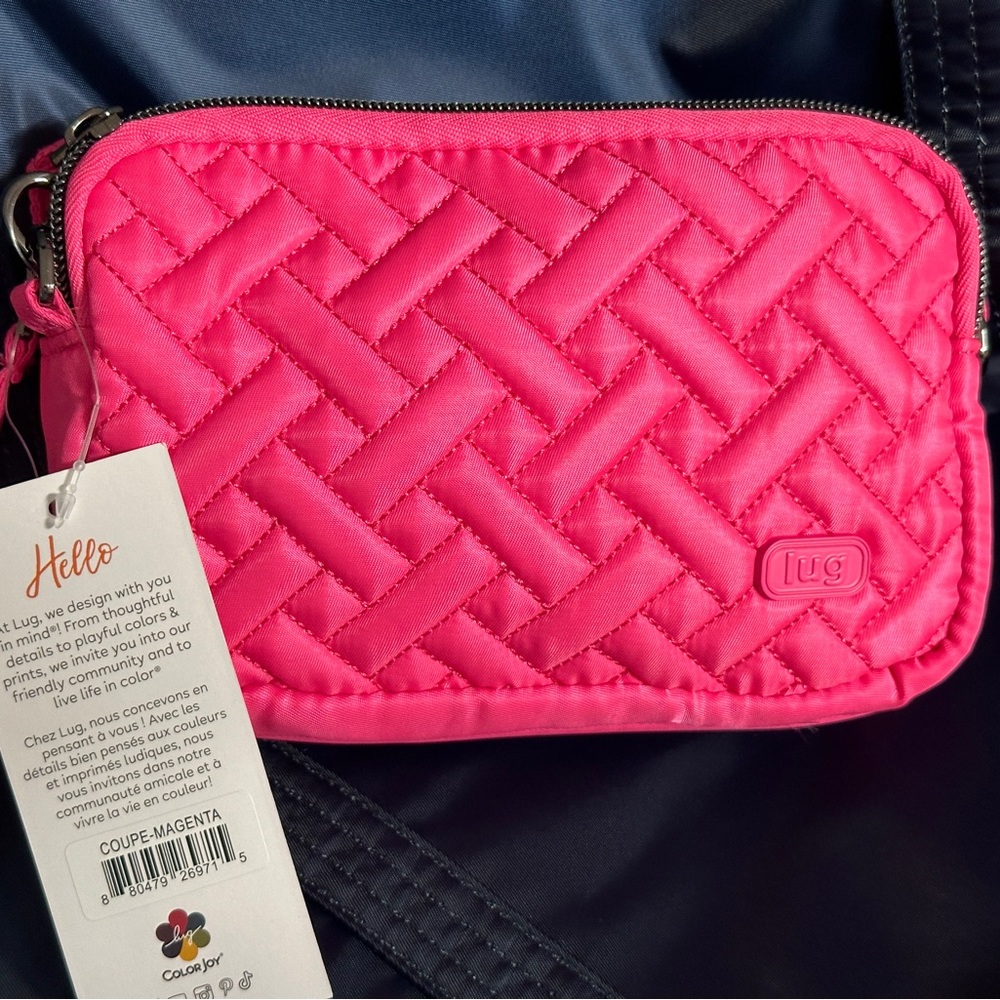 Lug Coupe Convertible Crossbody Bag (Magenta) NWT